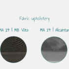 Overview of the three different upholstery options.