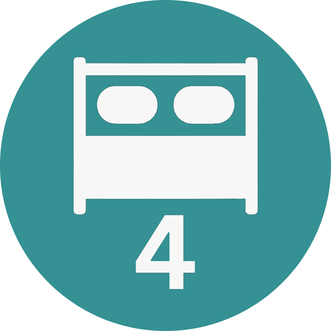 4 Schlafplätze Icon