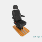 Illustration of the aluminum double rail with the Adventure seat variant.