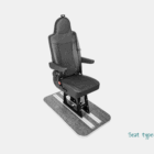 Illustration of the aluminum double rail with the Taxi seat variant.