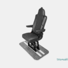 Abbildung der Aluminium Doppelschiene für den Van Ausbau mit dem Sitzmodell Taxi.