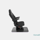 Abbildung der Aluminium Doppelschiene für den Van Ausbau mit dem verschiebbaren Sitzmodell Taxi.