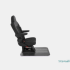 Abbildung der Aluminium Doppelschiene für den Van Ausbau mit dem verschiebbaren Sitzmodell Taxi.