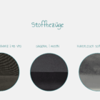 Übersicht der drei verschiedenen Stoffbezüge für den Gurtbock Basic & Top.