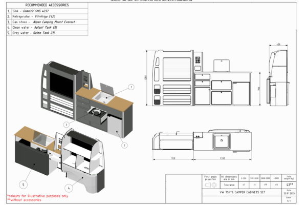A technical drawing with precise dimensions and a 3D rendering.